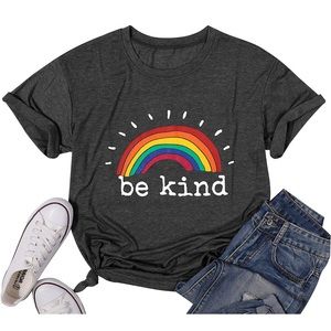 Be Kind Rainbow graphic tee - L - NWT